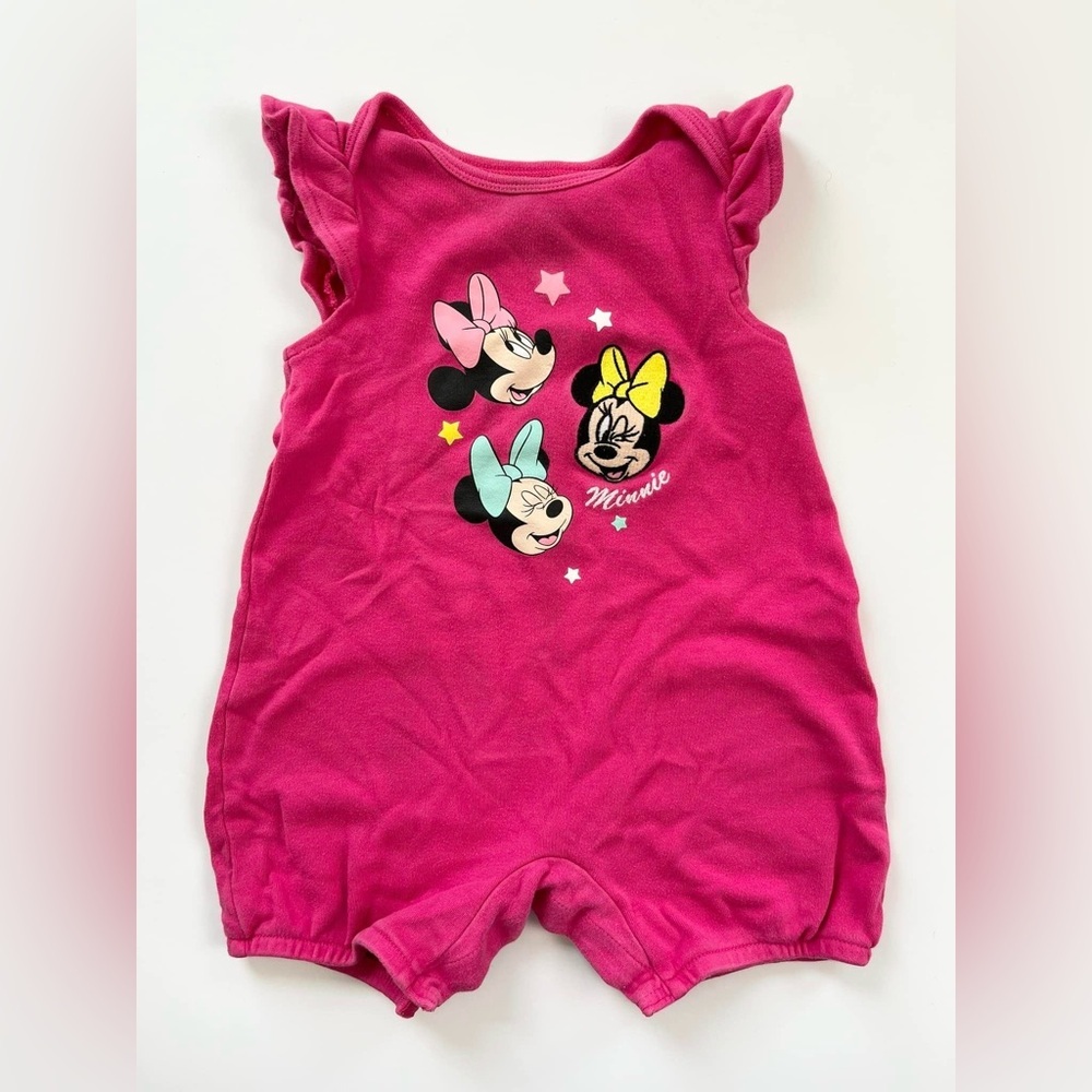 🩵 4/$20 Disney Pink Minnie Mouse Romper